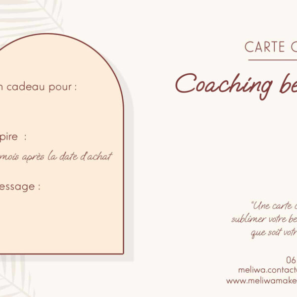 Carte cadeau : coaching beauté
