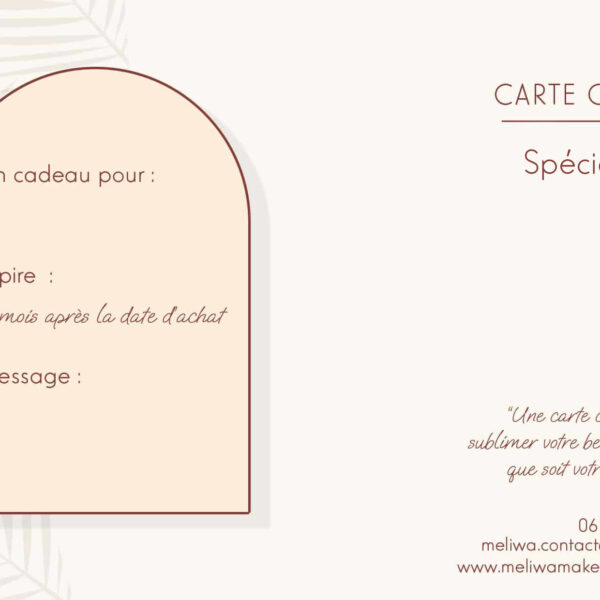 Carte cadeau de noël : Accompagnement beauté
