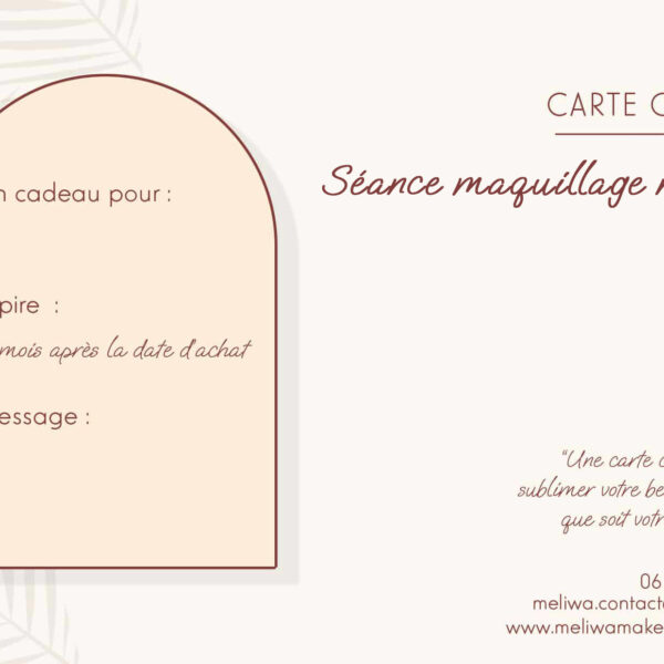 Carte-cadeau - séance maquillage naturel