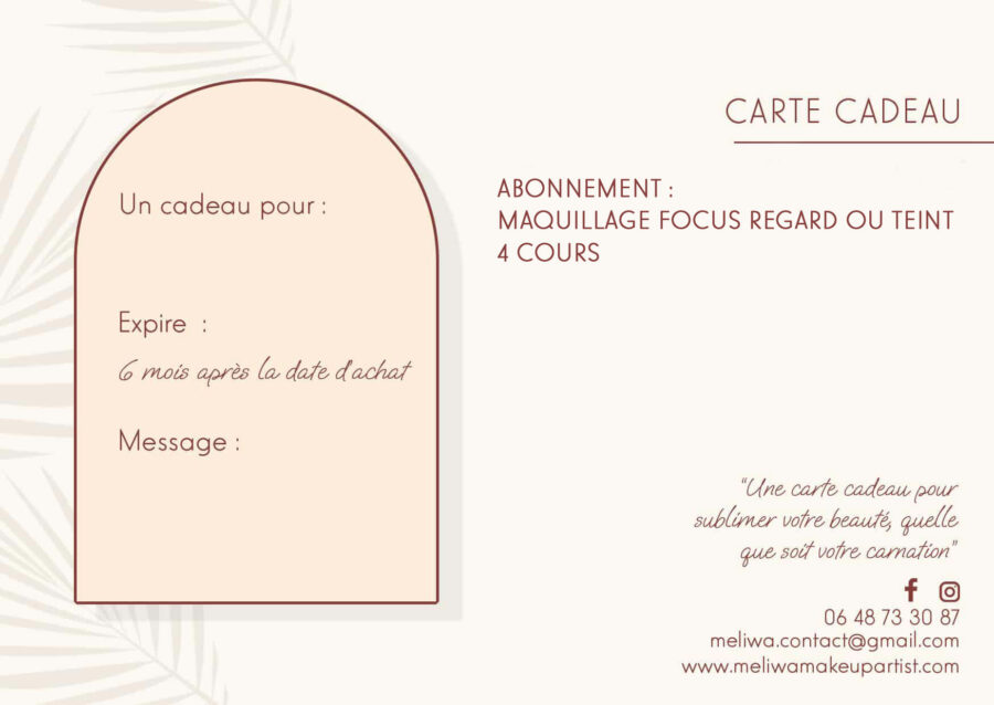 Abonnement : Maquillage focus regard ou teint